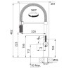 Kuchyňská baterie Franke FG 4768.505 MARIS STRIPES SEMI PRO Matná černá/měděná