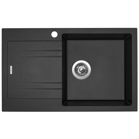 Kuchyňský dřez Sinks Linea 780 Metalblack 74, s otvorem, pravý