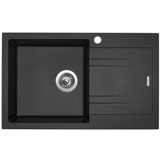 Kuchyňský dřez Sinks Linea 780 Metalblack 74, s otvorem, levý