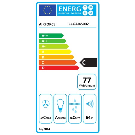 Ostrůvková digestoř Airforce GAIA BL/F/45 Černá