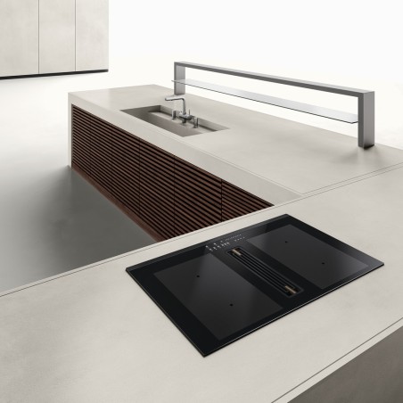 Varná deska s odsáváním Airforce INNOVA ARTIS PLUS 80 A Černé sklo/černé sklo mat