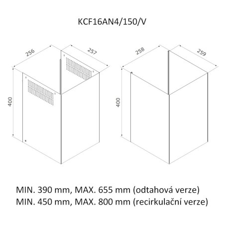 Teleskopický komín Airforce KCF16AN4/150/V (sada)