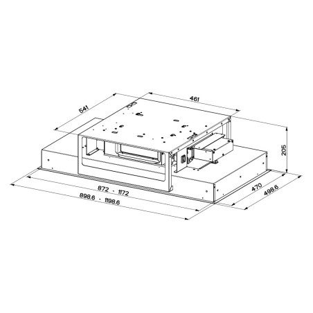 Stropní digestoř Faber HEAVEN DUAL LIGHT G/WH FLAT KL A120 Nerez/bílé sklo