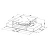 Stropní digestoř Faber HEAVEN DUAL LIGHT G/WH FLAT KL A90 Nerez/bílé sklo