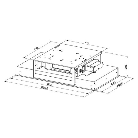 Stropní digestoř Faber HEAVEN LIGHT PRO G/WH FLAT KL A90 Nerez/bílé sklo