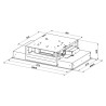 Stropní digestoř Faber HEAVEN LIGHT PRO G/WH FLAT KL A90 Nerez/bílé sklo