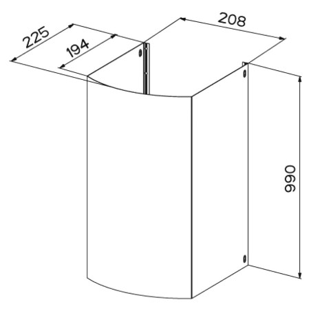 Prodloužený komín Faber 84.112.0157.262 nerez