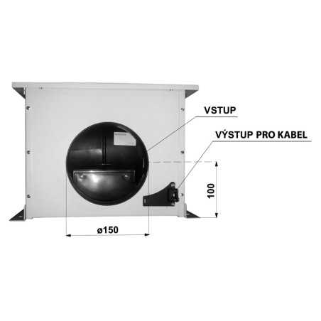 Vnitřní externí ventilační jednotka Faber EVJ M8K, šedá