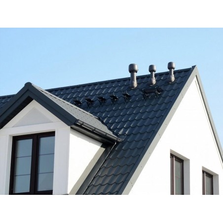 Externí ventilační jednotka Faber Vilpe, EVJ na střechu, šedá RAL 7015