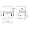 Odpadkový koš Franke FX 60 26-11-11, 1x 26 l + 2x 11 l