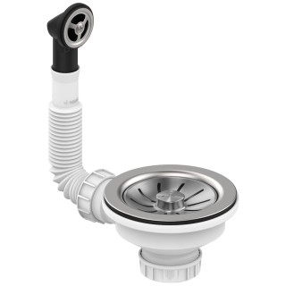 Odtoková souprava Teka 61001400, Helixpro, manuál, kulatý přepad, bez sifonu