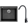 Set Sinks G30874 (dřez Cube 560 Metalblack 74 + baterie Elasta Černá matná)