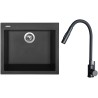 Set Sinks G30926 (dřez Cube 560 Pureblack 26 + baterie Elasta S Černá matná)