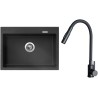 Set Sinks G32774 (dřez Maximo 680 Metalblack 74 + baterie Elasta S Černá matná)