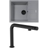 Set Sinks G270N4 (dřez Amanda 650 NANO BL Nanogrey N4 + baterie Comforta Nanoblack N6)