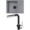 Set Sinks G272N4 (dřez Amanda 650 NANO BL Nanogrey N4 + baterie Mix 3 P Nanoblack N6)