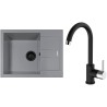 Set Sinks G273N4 (dřez Amanda 650 NANO BL Nanogrey N4 + baterie Mix 35 Nanoblack N6)