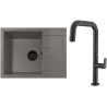 Set Sinks G271N3 (dřez Amanda 650 NANO BL Nanotruffle N3 + baterie Eva P Nanoblack N6)