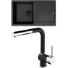 Set Sinks G282N6 (dřez Amanda 860 NANO BL Nanoblack N6 + baterie Mix 3 P Nanoblack N6)