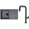 Set Sinks G281N4 (dřez Amanda 860 NANO BL Nanogrey N4 + baterie Eva P Nanoblack N6)