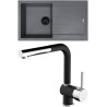 Set Sinks G282N4 (dřez Amanda 860 NANO BL Nanogrey N4 + baterie Mix 3 P Nanoblack N6)