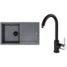 Set Sinks G283N4 (dřez Amanda 860 NANO BL Nanogrey N4 + baterie Mix 35 Nanoblack N6)