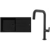 Set Sinks G287N6 (dřez Amanda 990 NANO BL Nanoblack N6 + baterie Eva P Nanoblack N6)