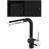 Set Sinks G288N6 (dřez Amanda 990 NANO BL Nanoblack N6 + baterie Mix 3 P Nanoblack N6)