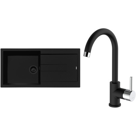 Set Sinks G289N6 (dřez Amanda 990 NANO BL Nanoblack N6 + baterie Mix 35 Nanoblack N6)