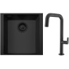 Set Sinks G295N6 (dřez Cube 340U NANO BL Nanoblack N6 + baterie Eva P Nanoblack N6)