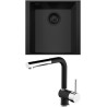 Set Sinks G296N6 (dřez Cube 340U NANO BL Nanoblack N6 + baterie Mix 3 P Nanoblack N6)