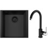 Set Sinks G297N6 (dřez Cube 340U NANO BL Nanoblack N6 + baterie Mix 35 Nanoblack N6)