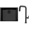 Set Sinks G305N6 (dřez Cube 490U NANO BL Nanoblack N6 + baterie Eva P Nanoblack N6)