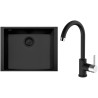 Set Sinks G307N6 (dřez Cube 490U NANO BL Nanoblack N6 + baterie Mix 35 Nanoblack N6)
