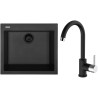 Set Sinks G313N6 (dřez Cube 560 NANO BL Nanoblack N6 + baterie Mix 35 Nanoblack N6)