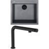 Set Sinks G310N4 (dřez Cube 560 NANO BL Nanogrey N4 + baterie Comforta Nanoblack N6)