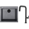 Set Sinks G311N4 (dřez Cube 560 NANO BL Nanogrey N4 + baterie Eva P Nanoblack N6)