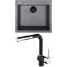 Set Sinks G312N4 (dřez Cube 560 NANO BL Nanogrey N4 + baterie Mix 3 P Nanoblack N6)