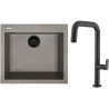 Set Sinks G311N3 (dřez Cube 560 NANO BL Nanotruffle N3 + baterie Eva P Nanoblack N6)