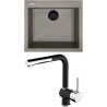 Set Sinks G312N3 (dřez Cube 560 NANO BL Nanotruffle N3 + baterie Mix 3 P Nanoblack N6)