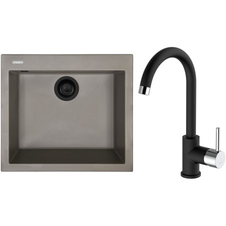 Set Sinks G313N3 (dřez Cube 560 NANO BL Nanotruffle N3 + baterie Mix 35 Nanoblack N6)