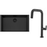 Set Sinks G315N6 (dřez Cube 690U NANO BL Nanoblack N6 + baterie Eva P Nanoblack N6)