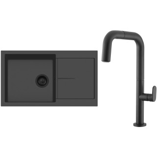 Set Sinks G323N6 (dřez Infinity 860 NANO BL Nanoblack N6 + baterie Eva P Nanoblack N6)