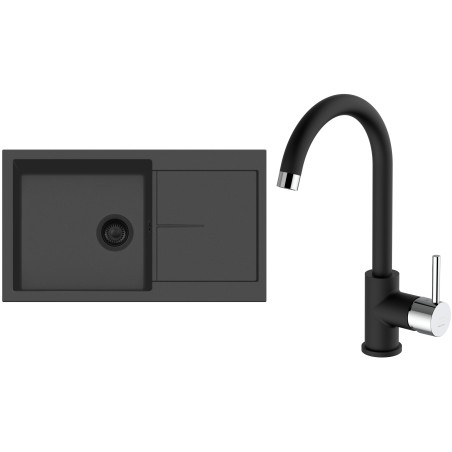 Set Sinks G325N6 (dřez Infinity 860 NANO BL Nanoblack N6 + baterie Mix 35 Nanoblack N6)