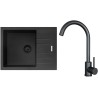Set Sinks G24426BL (dřez Perfecto 650 BL Pureblack 26 + baterie Arco Černá matná)