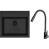 Set Sinks G24226BL (dřez Solo 560 BL Pureblack 26 + baterie Elasta S Černá matná)