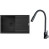 Set Sinks G25426BL (dřez Ultima 790 BL Pureblack 26 + baterie Elasta S Černá matná)