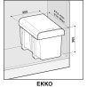 Odpadkový koš Sinks Ekko 40 2x7 l + 1x15 l