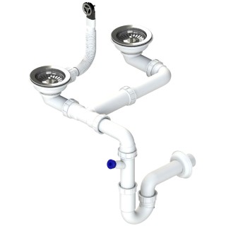 Dvousifon Sinks SPNG3D 3 1/2" pro granitové dřezy, s úsporou místa