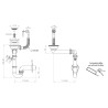 Sifon Sinks SPNG3S 3 1/2" pro granitové dřezy, s extra úsporou místa